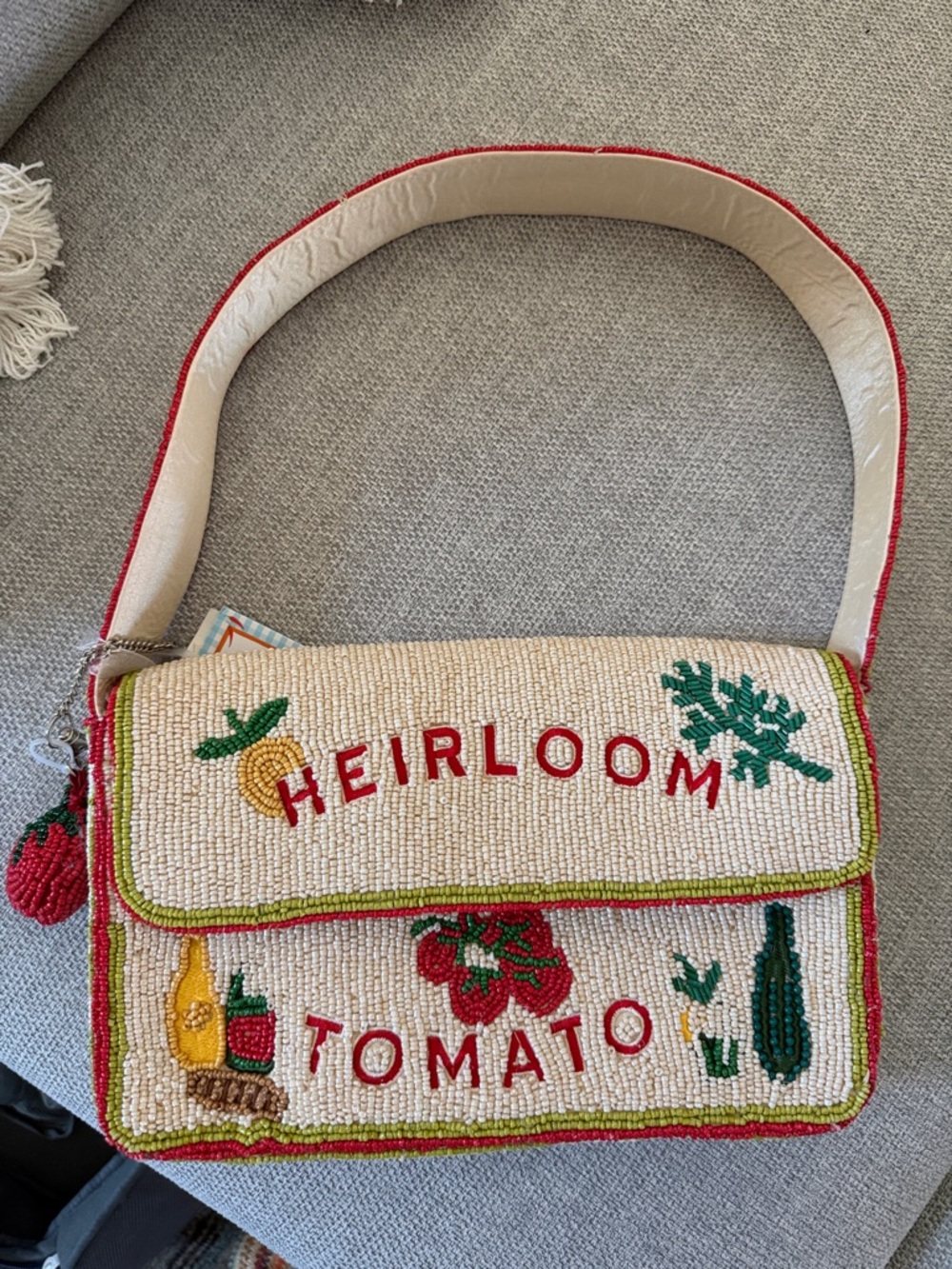 Viral TikTok Heirloom Tomato Beaded Shoulder Bag